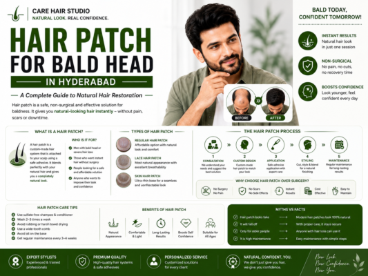 Hair Patch for Bald Head in Hyderabad – A Complete Guide to Natural Hair Restoration